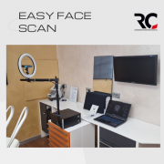 Lo scanner easy face scan all'interno di un riunito dentistico
