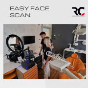uno scanner easy face scan all'interno di un riunito odontoiatrico